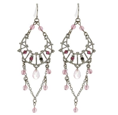 Behave - Oorbellen - Statement oorhangers dames - Roze accenten - 8 cm