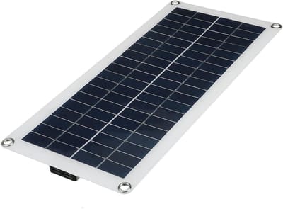 Zonnepaneel Starterkit - Solar Acculader - Batterij Laden - Complete Set - 46x21x3 cm - Zwart