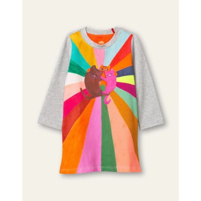 Oilily Dolsy jersey jurk- maat74/12m Grijs Melee