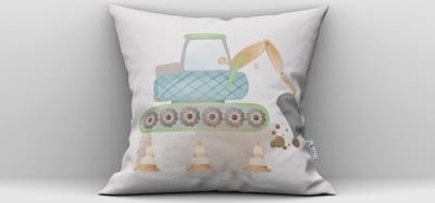 Kussen graaf machine-Kinderkamer decoratie-Kinderkamer accessoires-babykamer-Kussen incl binnen kussen-maat 40x40