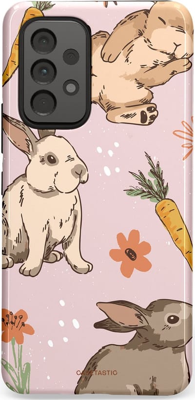 Casetastic Hoesje Geschikt voor Samsung A53 - Stijlvolle Beschermende Duo-layer Case - Hop hop knuffels