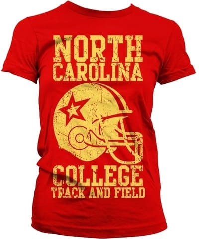 Hybris North Carolina College Girly T-shirt voor dames, rood