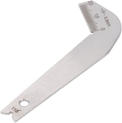 Dailygoods- Boorslijpmeter Roestvrij staal - Draagbaar/Lichtgewicht - Nauwkeurigheid 0,5 mm - Meetbereik 0-20 mm - Hoek 118° - Efficiënte boorpunthoek - Boormeter