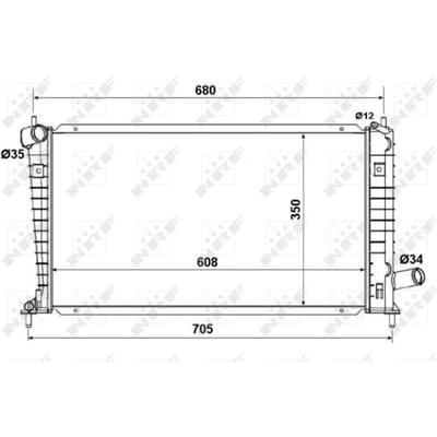Radiator, motorkoeling NRF 53189