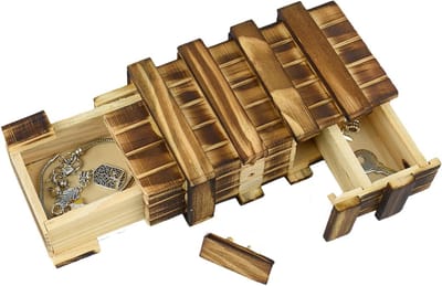 Puzzelbox met 2 Verborgen Compartimenten, Magische Cadeaubox voor Geld, Verpakking voor Volwassenen en Kinderen, Perfect voor Kerst en Verjaardagen