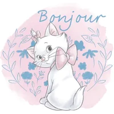 Komar Poster Aristokatten Marie - 30x40 Cm - Roze