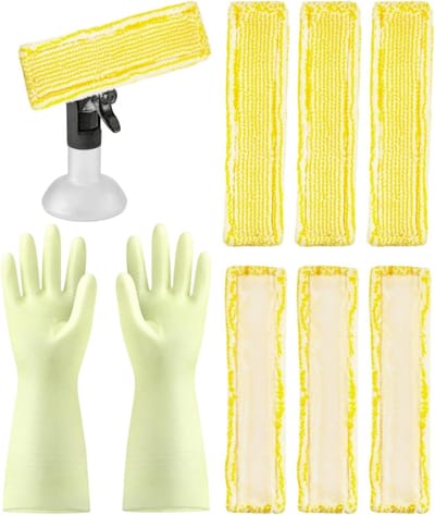 Set van 6 Microvezel Raamwisserhoezen met Afwashandschoenen voor Effectieve Raamreiniging en Vervangingsonderdelen voor Krachtige Schoonmaakaccessoires
