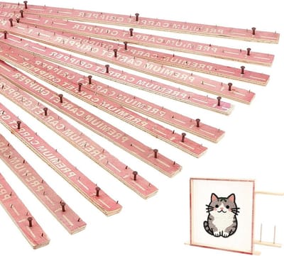12 Stuks Houten Tapijt Lijmstrips met Spijkers voor Tapijtbevestiging en Vloerbedekking, Ideaal voor Trap en Betonnen Vloeren, Duurzaam en Effectief
