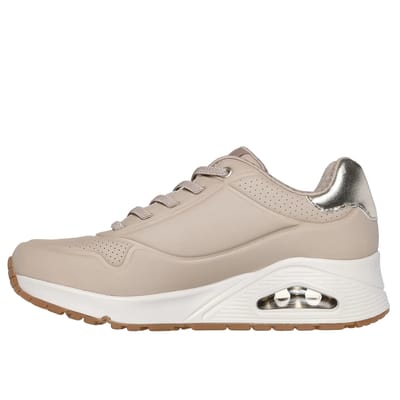 Skechers Uno-Shimmer Away dames sneakers beige - Maat 37