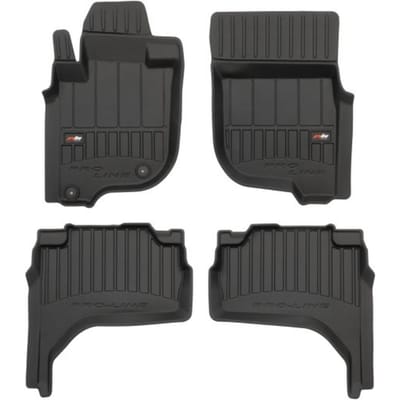 Frogum No.77 Automat / Vloermat - 3D Pasvorm - Geschikt voor Mitsubishi L200 VI vanaf 2019 - TPE Rubber - 4-delig - Hoge Rand 6cm - Zwart
