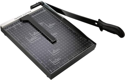 Papiersnijder - Hefboomsnijder Guillotine - Precisie Snijden - Magnetische Positionering - A4 10 Vellen - Zwart