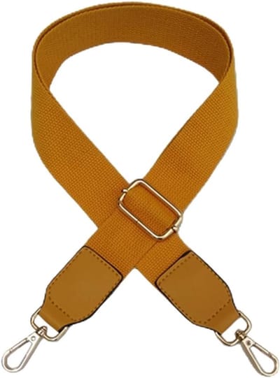 Verstelbare Gele Crossbody Schoudertas met Brede Handtasriem en Portemonnee, One Size, Perfect voor Dagelijks Gebruik en Reizen