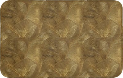 WC mat 80x50 cm - Antislip - Organisch - Lijnen - Goud - Toiletmat - Vloermat - Douchemat - Toilet tapijt - Toiletmatten
