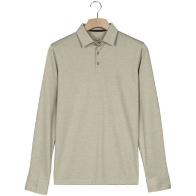 Giordano Polo Luke Uni Color Dobby Knit Jersey Groen / male