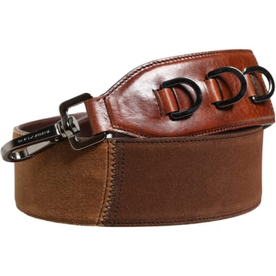 Dolce & Gabbana Bruine Paarden Velours Leren Tas Accessoire Schouderband