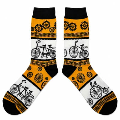 Tutti Footi - Sokken Met Fietsen, Vélocipède, Tandem | Grappige Fietssokken Heren Maat 39-44