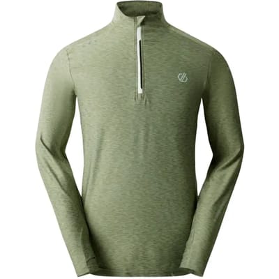 Dare2b Power Up Iii Half Rits Lange Mouw T-shirt Groen XS Man