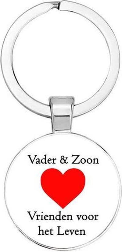Akyol - Vader & zoon vrienden voor het leven Sleutelhanger - Vader sleutelhanger - Papa sleutelhanger - Sleutelhanger papa - Familie sleutelhanger - Vaderdag cadeautje - Papa cadeau