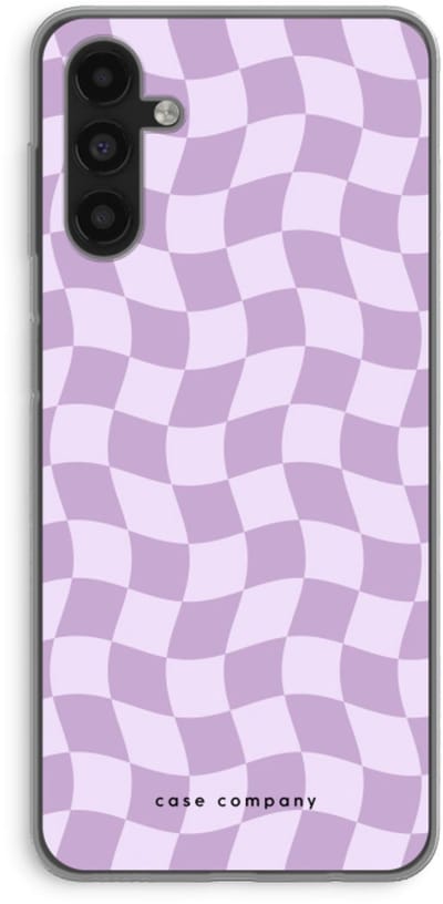 Case Company® - Hoesje geschikt voor Samsung Galaxy A13 5G hoesje - Grid Paars - Soft Cover Telefoonhoesje - Bescherming aan alle Kanten en Schermrand