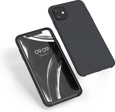 kwmobile telefoonhoesje geschikt voor Apple iPhone 11 - Hoesje met siliconen coating - Smartphone case in zwart