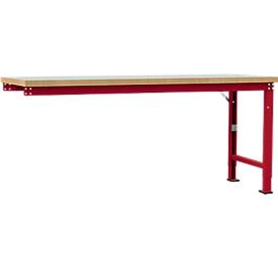 Manuflex aanbouw-werkbank Profi speciaal, tafelblad kunststof, 2000 x 700 mm, robijnrood