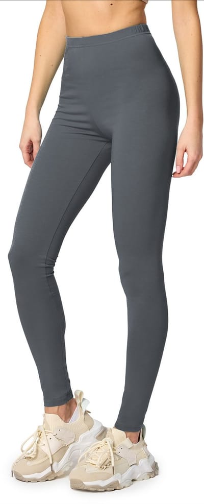 Merry Style MS-MS10-198-LE Dames Leggings - Sport - Vrijetijdsbroek - Lang - Katoen - Sporbroek - Yogabroek - Grijs - S