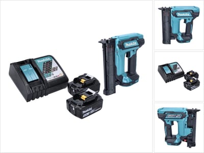 Makita DFN 350 RT accu staande spijkermachine 18 V 15 - 35 mm + 2x accu 5.0 Ah + lader