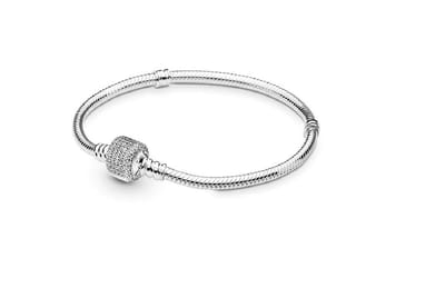 Fler® | Armband 925 Sterling Zilver | 925 Sterling Zilver bedelarmband | Past op populaire bedel armbanden | armbandbedel | Vlinder sluiting | Elegante dames armband | Maat 18