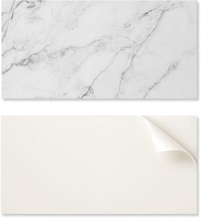 Zelfklevend decoratief element van vinyl voor thuis, 100x50 cm, wit, elegant marmer.