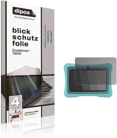 dipos – Matte Privacy Screenprotector geschikt voor SaveFamily Kids Tablet 7 | Anti-Spy Beschermfolie