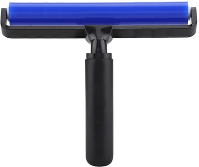 Dailygoody - Stofverwijderingsrol - Antistatische Pluizenroller - Handige Handreiniger - Rood - Silicone Rolborstel - Verwijdert Haar en Stof - Voor