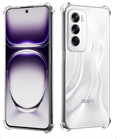 Casemania Hoesje Geschikt voor Oppo Reno 12 - Transparant - Anti Shock Hybrid Back Cover