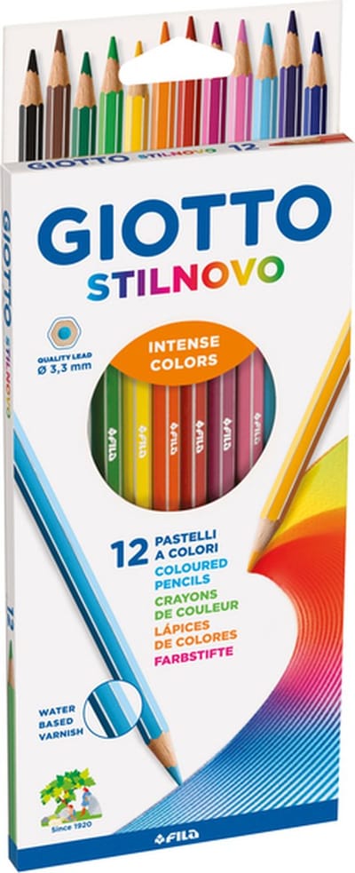 Kleurpotlood Giotto Stilnovo set à 12 kleuren | 10 stuks