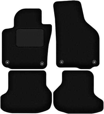 Zwarte veloursmatten voor: Volkswagen Golf VI cabrio (2011-2016)