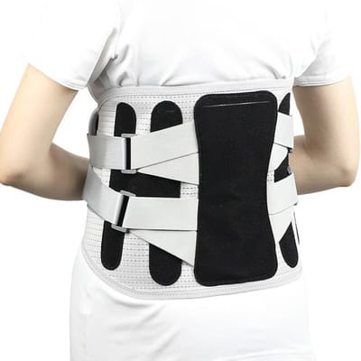 Ceinture Lombaire de Soutien pour Femmes Hommes avec 4 Baleines de Soutien Ceinture Lombaire Soulagement de la Douleur Sciatique Scoliose Hernie Discale XXL noir