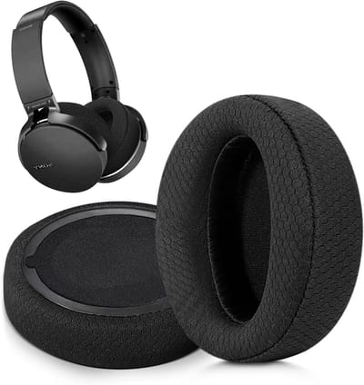 Vervangende Oorkussens voor Draadloze Hoofdtelefoons, Comfortabele Earpads, Oorkappen voor Geluidisolatie en Ondersteuning (Zwart)