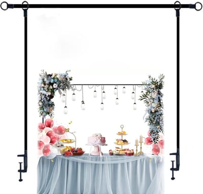 Boven De Tafel Displaybalk - Tafeldecoratiepaal - Verstelbaar Metalen Boogstatiefframe Met Klemmen - Ballonstokken - Ophangrail Voor Bruilofts-/Verjaardagsdecoratie