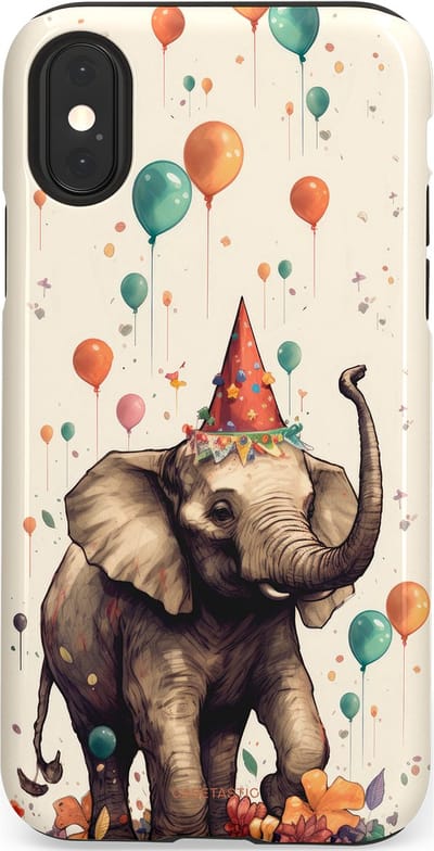 Casetastic Hoesje Geschikt voor Apple iPhone X/Xs - Stijlvolle Beschermende Duo-layer Case - Ballonparade