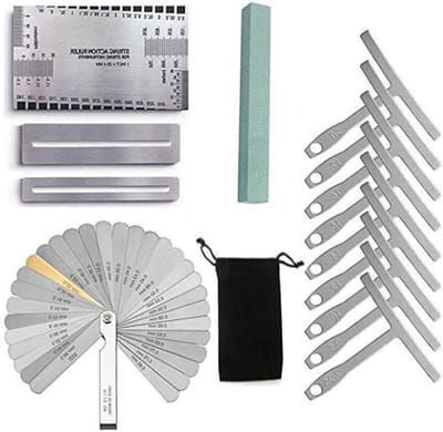 Gereedschap Set - Muziek Reparatie - Instrument Onderhoud - 32 Bladen - 9 Radius Maten - Zilver