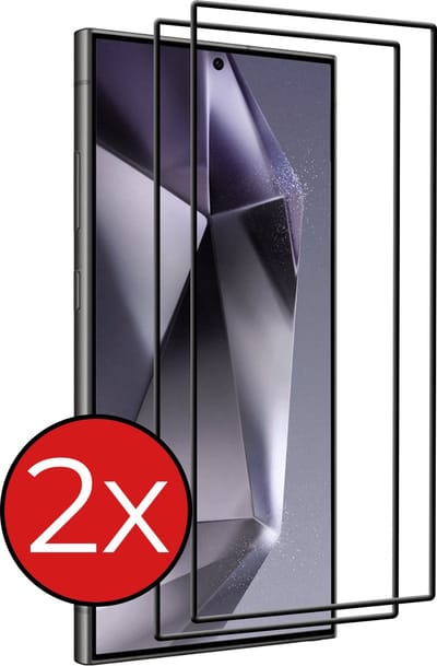 Screenprotector - 2 Stuks - Geschikt voor Samsung Galaxy S24 Ultra - Full Cover - Beschermglas - Gehard Glas - Tempered Glass - Screen Protector