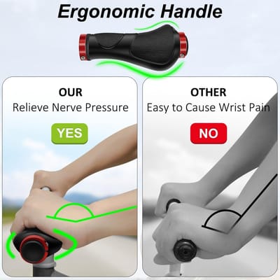 Comfortabele Ergonomische Fietshandgrepen voor Mountainbike en Stadsfiets - Antislip