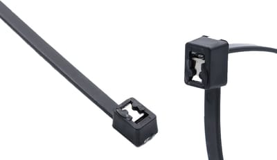 PRO-TIE® - Zelfsnijdende Kabelbinders, Tyraps Selfcutting / Twist and Cut 200 x 4,4 mm Zwart UV bestendig (Zak 100 stuks) (tiewrap/tyrap/tie-wrap/bundelbandje/colsonbandje/)