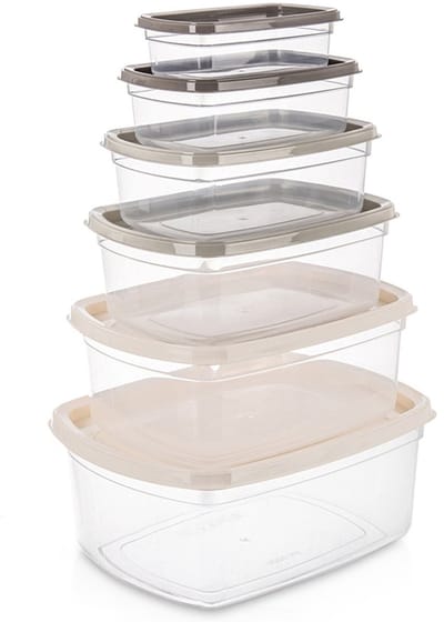 Voedselcontainers met Deksel 6 stuks - Vershoudbakjes - Diepvriesbakjes - Vershouden - Bakjes