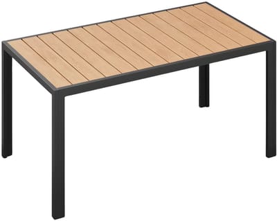 Aluminium tuintafel – Voor picknicks, vakanties & familiefeesten – Weer- en zonbestendig – Bruin
