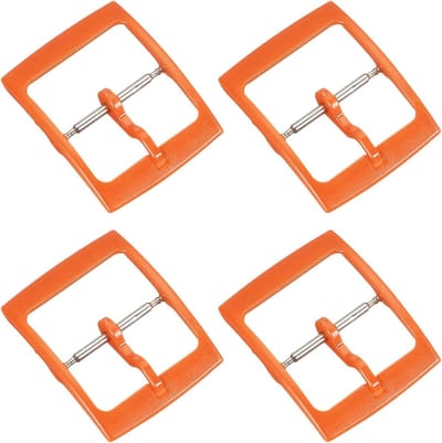 Reservegespen voor horlogebandjes - 4 stuks, 16 mm kunststof sluiting voor leren, siliconen en nylon armbanden, oranje kleur