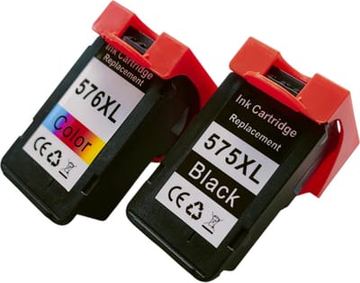 KATRIZ® huismerk inkt voor Canon PG-575XL Zwart & CL-576XL Kleur (PG 575 & CL 576 / PG575XL & CL576XL ) | Geschikt voor Canon TR4750i / TR4751i / TR4755i / TR4756i / TS3550i / TS3551i / TS3750I / TS3751i / TS3752i