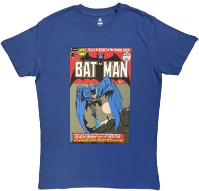 DC Comics Batman - Comic Cover Heren Tshirt - S - Blauw