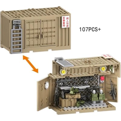 4 IN 1 WOII Leger Militaire Soldaten SWAT Politie Container Wapen Kanon Basis Blokken Bakstenen Kinderspeelgoed