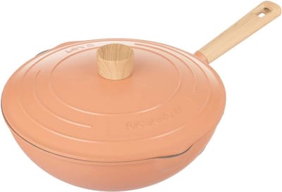 Wokpan 28 cm met glazen deksel