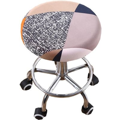 Elastische barkrukhoezen Ronde stoelhoes Anti-vuile stoelhoezen Barkruk Stretch Polyester stoelhoes Beschermer Kussens 1 Pc (22-33cm) gray